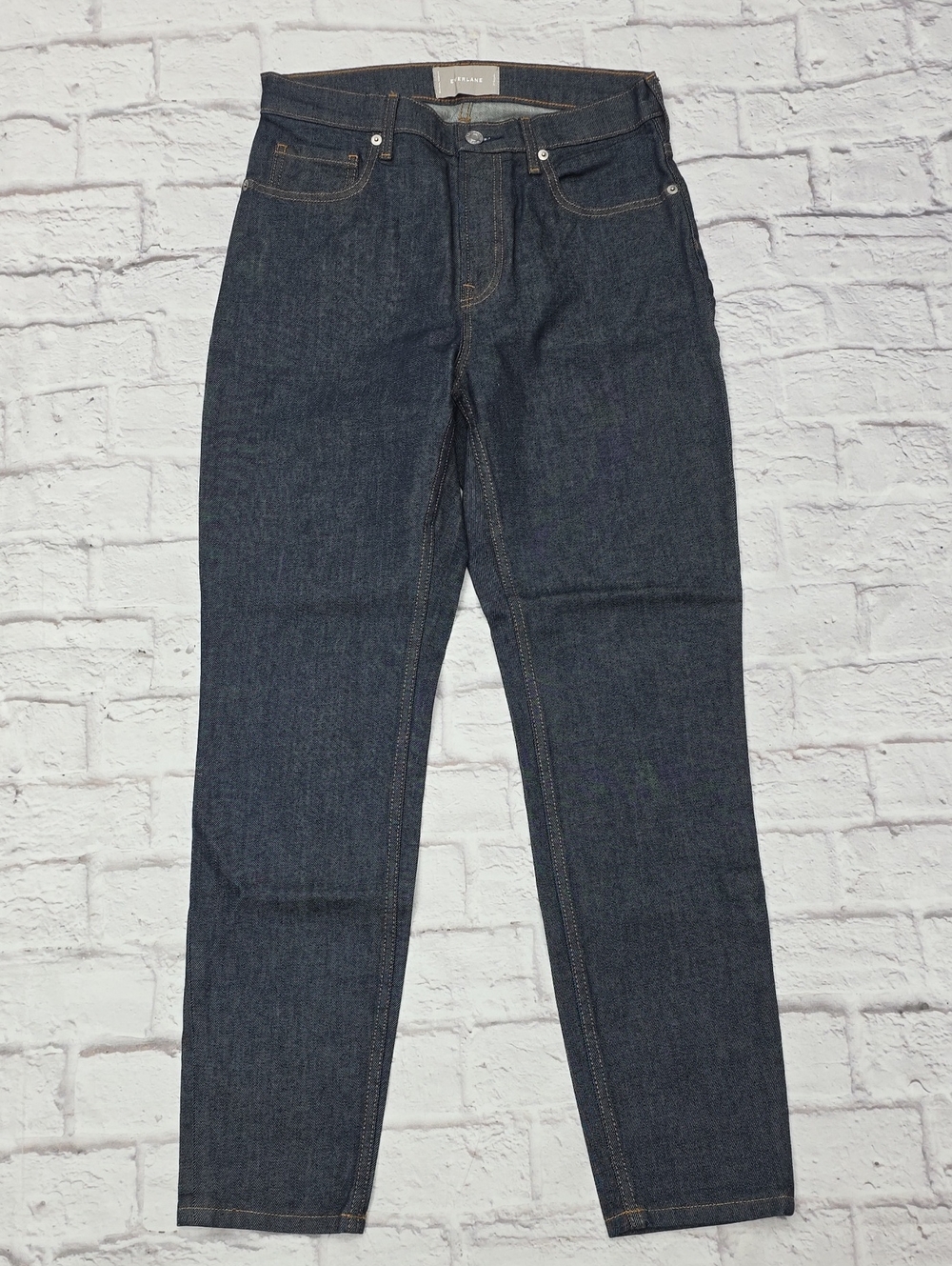 Everlane Dark Indigo High-Rise Straight Jeans